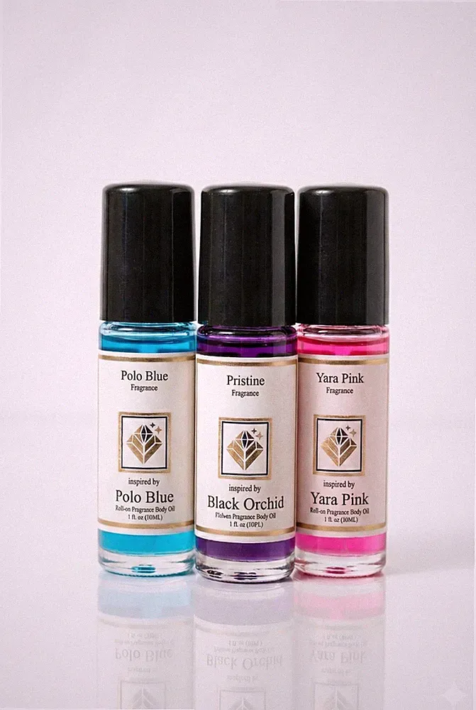 3 Pack Roll On Body Oil Perfume – 1oz Each – Long Lasting Fragrance Oil