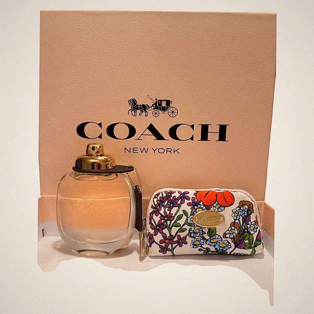 COACH New York Eau de Parfum 3.0 oz 90ml Perfume Gift Set with Floral Pouch